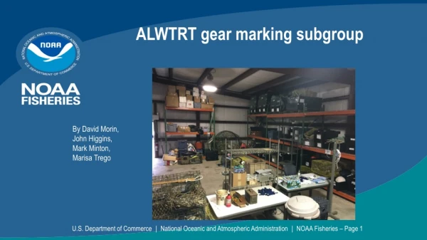 ALWTRT gear marking subgroup