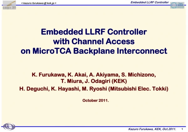 Embedded LLRF Controller with Channel Access on MicroTCA Backplane Interconnect