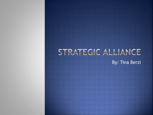 Strategic alliance