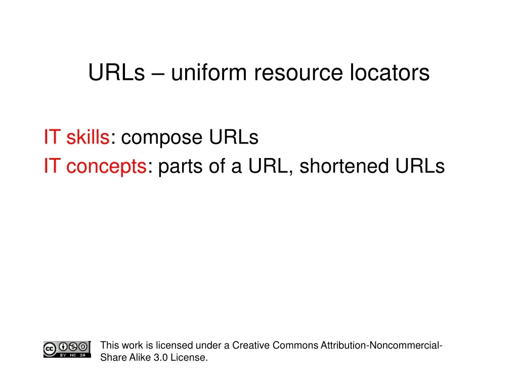 urls uniform resource locators