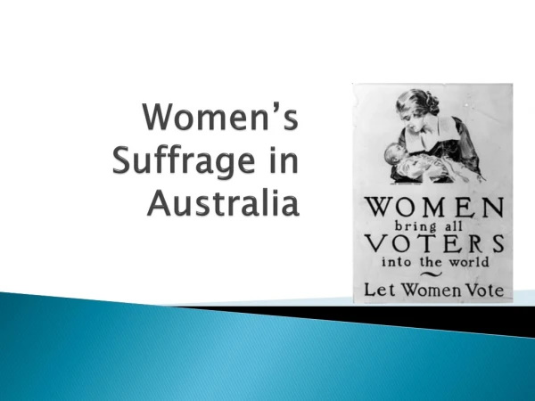 Women’s Suffrage in Australia