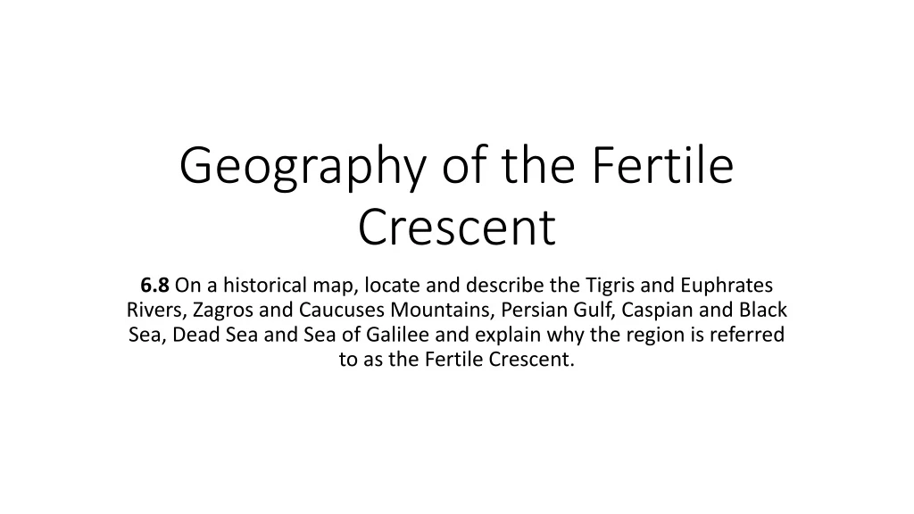 geography of the fertile crescent