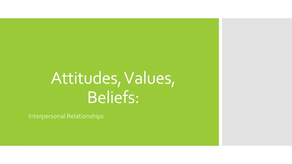 attitudes values beliefs