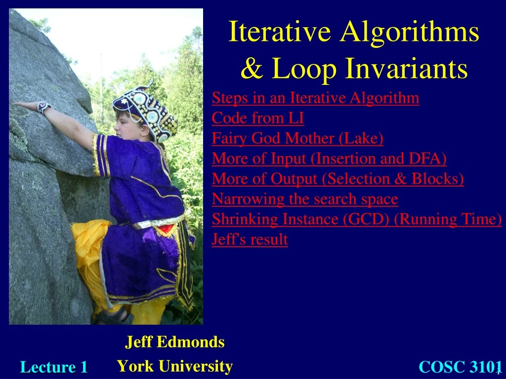 iterative algorithms loop invariants
