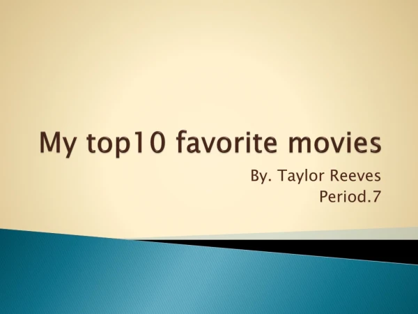 My top10 favorite movies