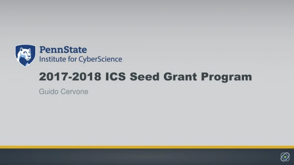 2017-2018 ICS Seed Grant Program