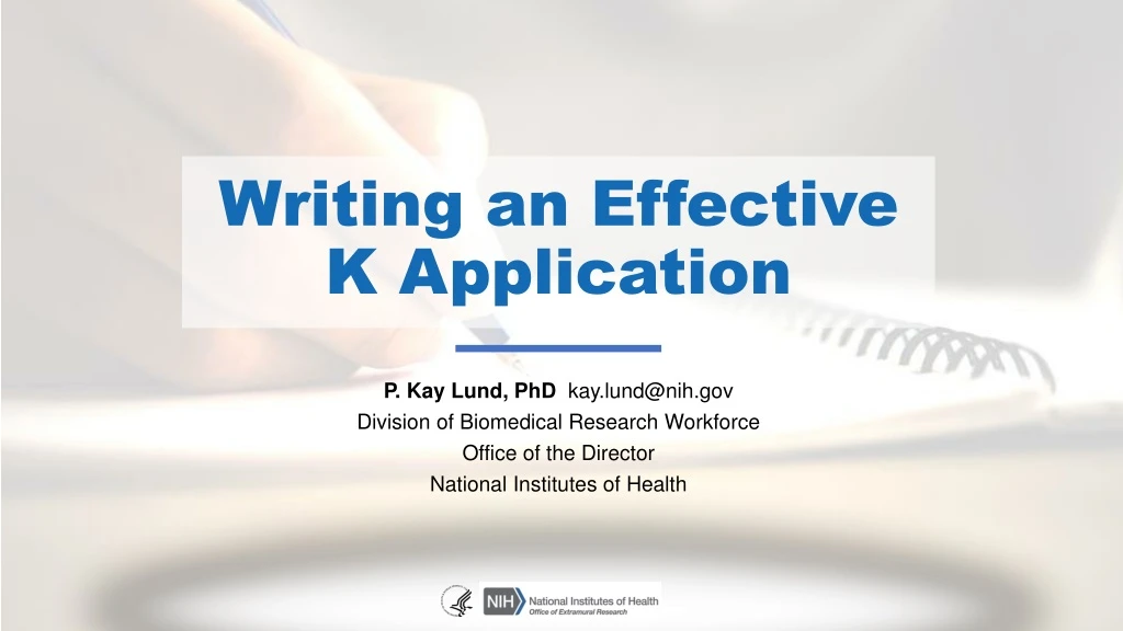 writing an effective k application