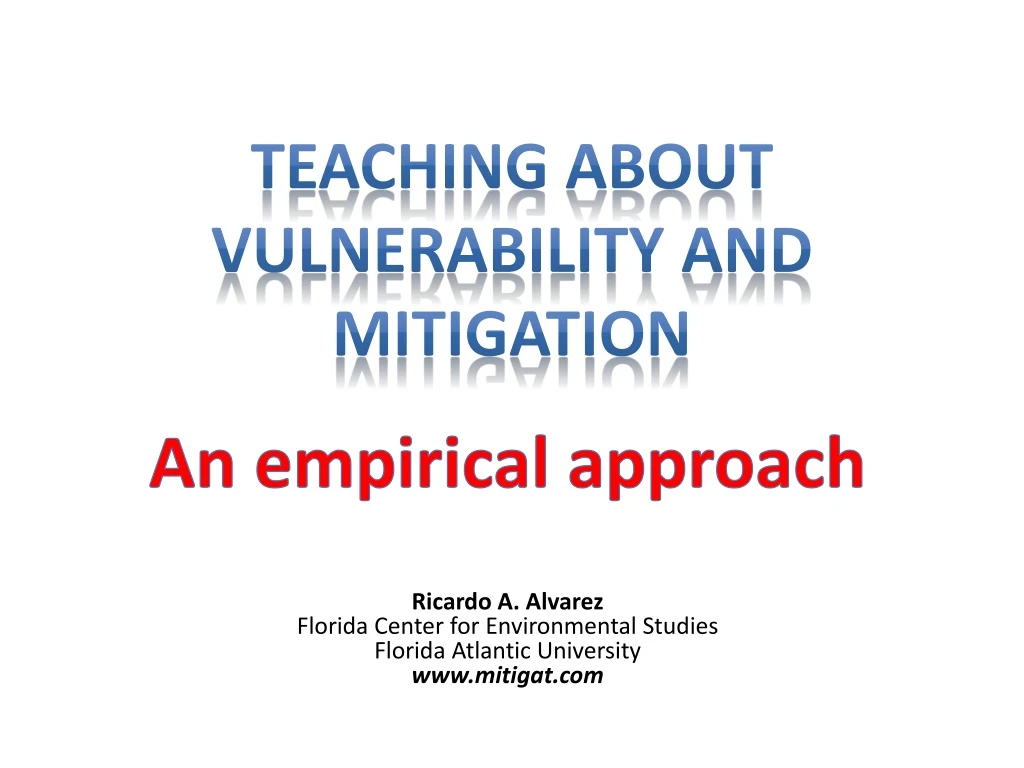 teaching about vulnerability and mitigation