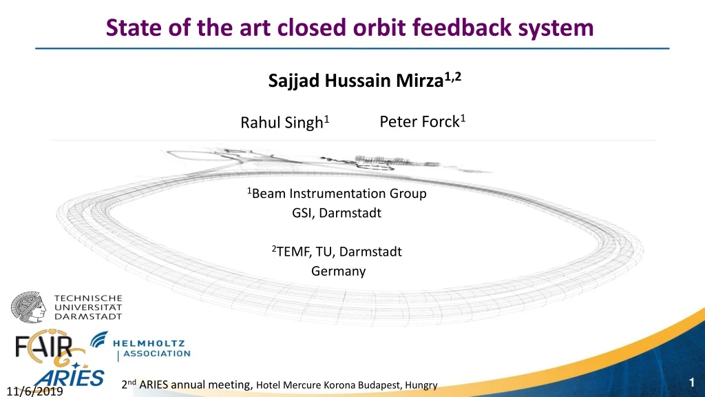 state of the art closed orbit feedback system