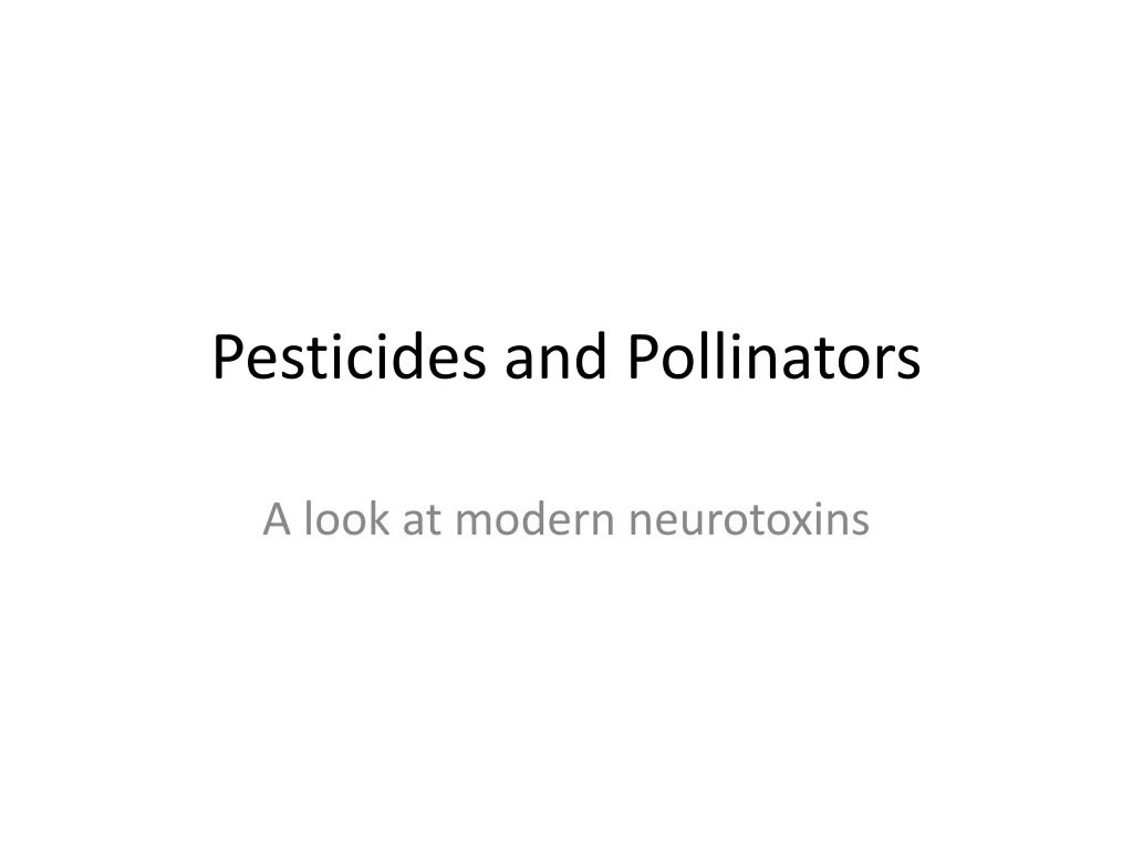 pesticides and pollinators