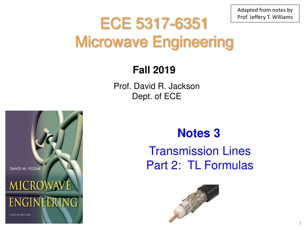 adapted from notes by prof jeffery t williams