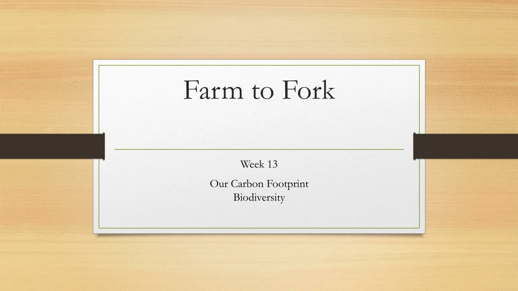 farm to fork