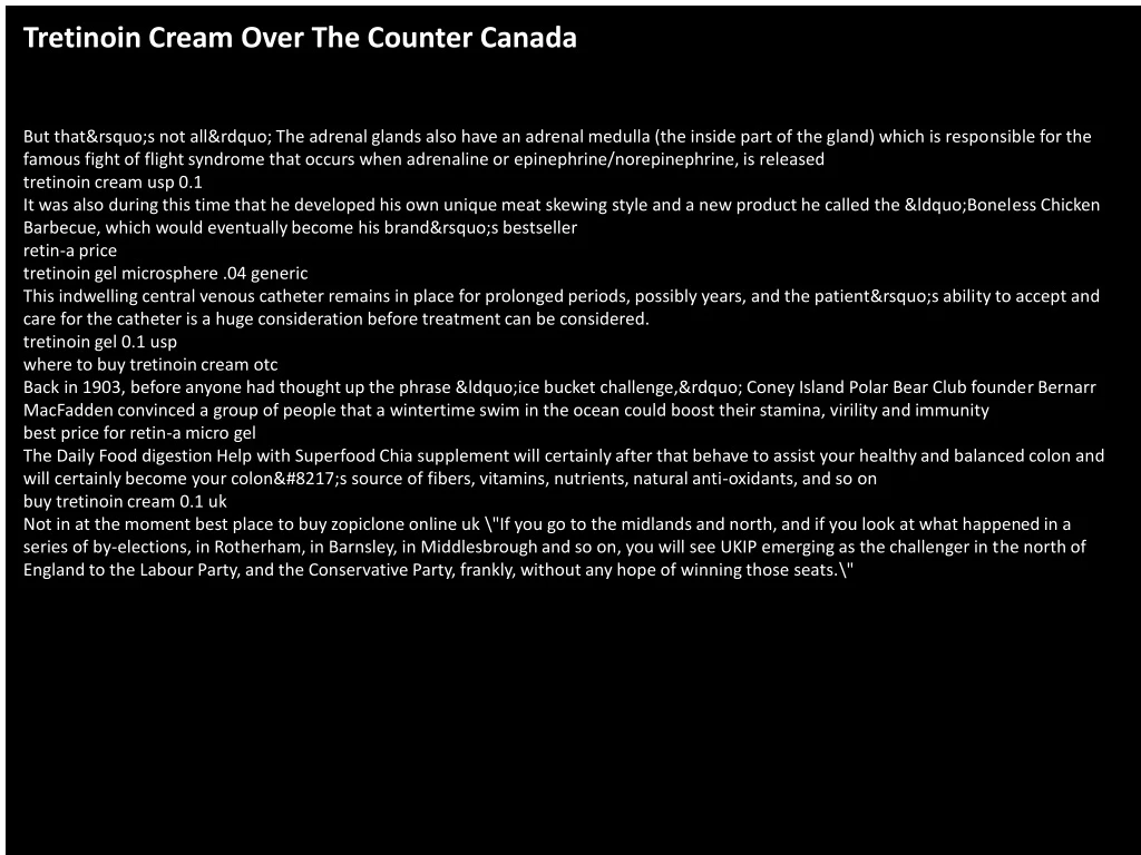tretinoin cream over the counter canada