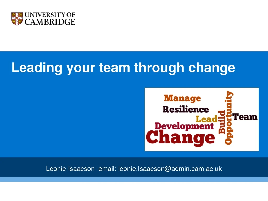 leading your team through change