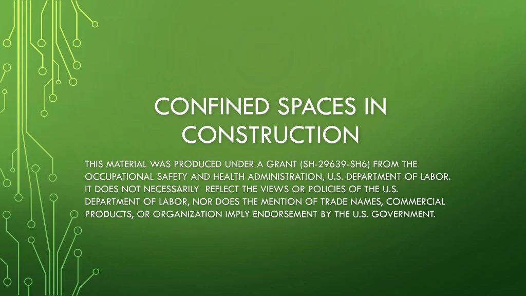 confined spaces in construction