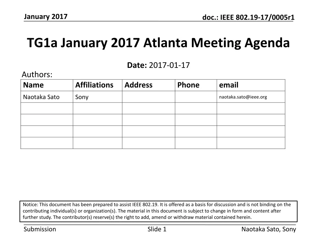 tg1a january 2017 atlanta meeting agenda