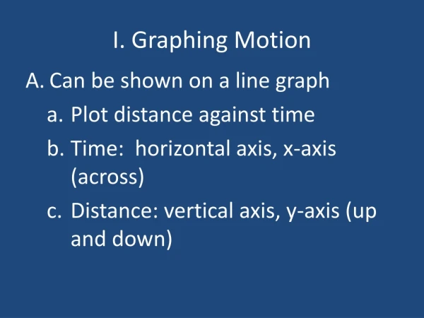 I. Graphing Motion