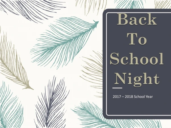 Back To School Night