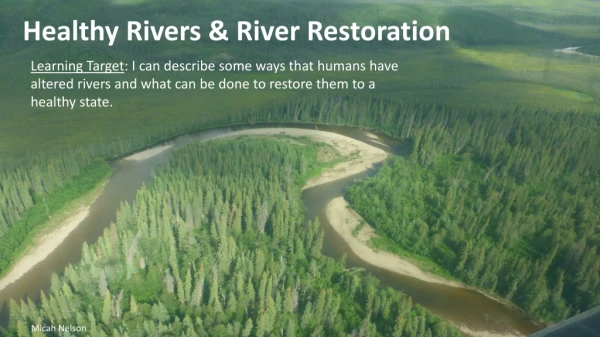 Healthy Rivers &amp; River Restoration