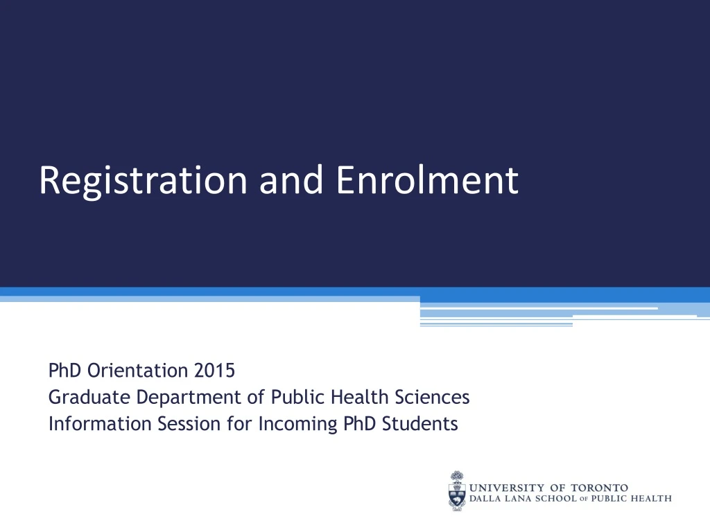 registration and enrolment