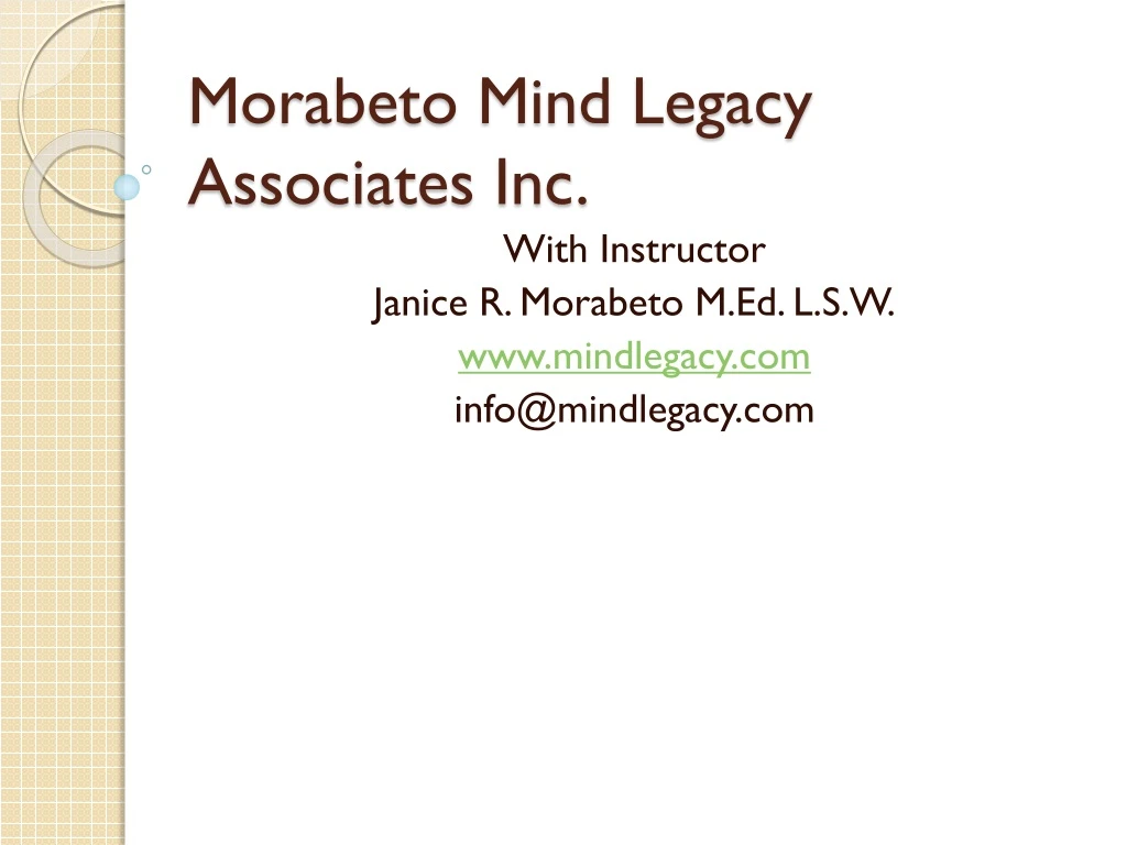 morabeto mind legacy associates inc