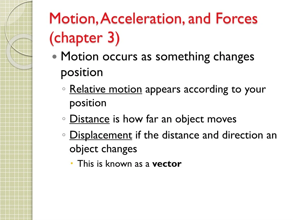 motion acceleration and forces chapter 3