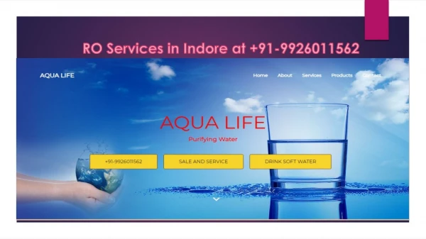 RO Services in Indore 9926011562