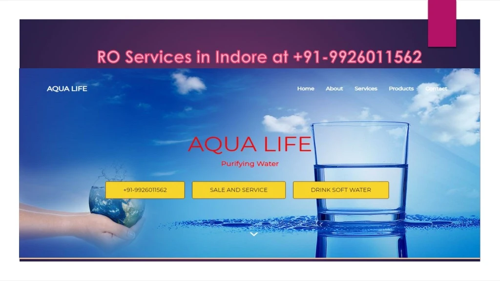 ro services in indore at 91 9926011562