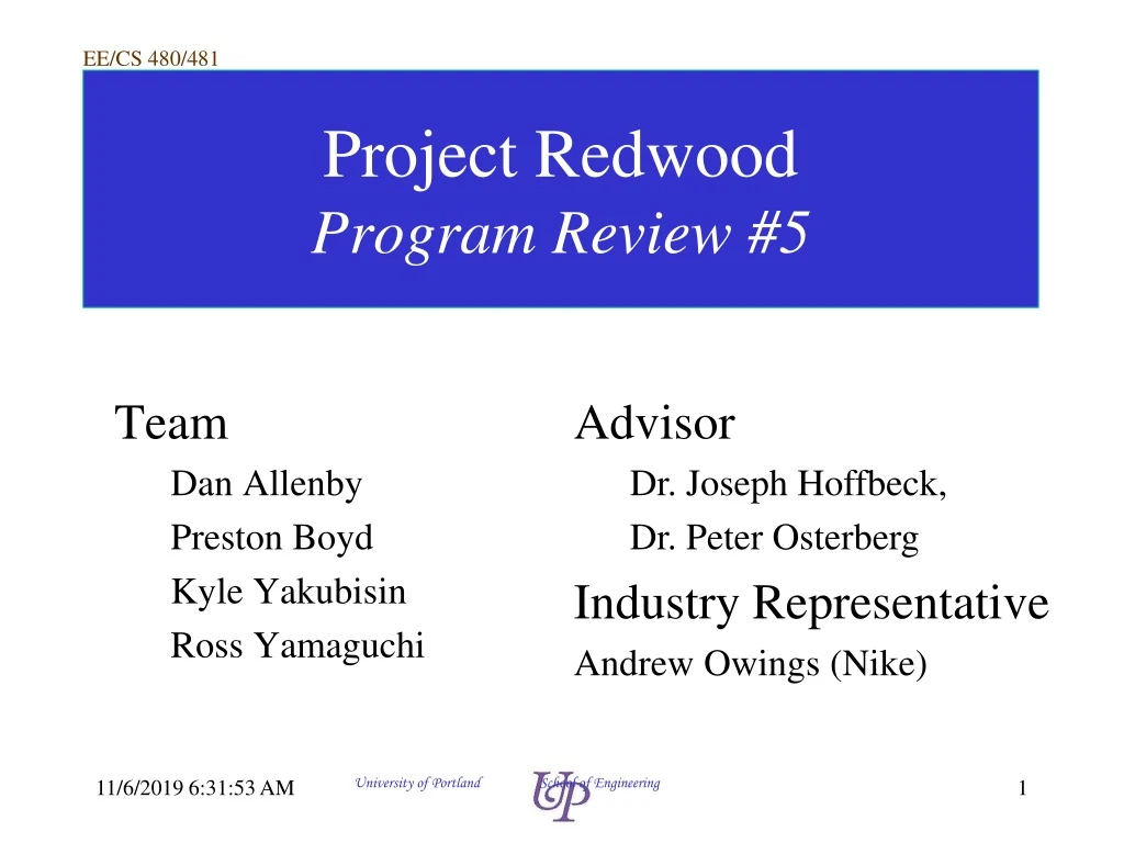 project redwood program review 5