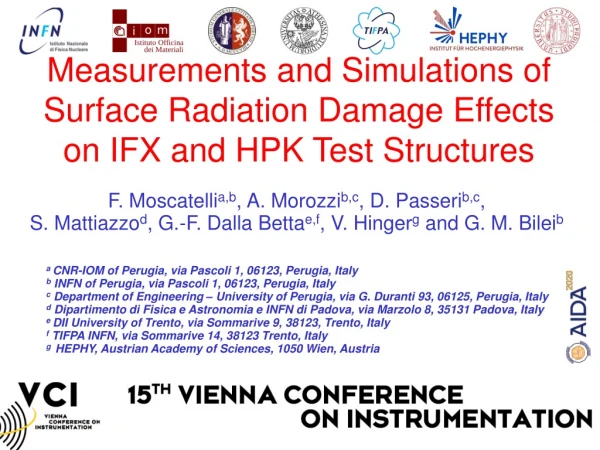 Measurements and Simulations of Surface Radiation Damage Effects on IFX and HPK Test Structures