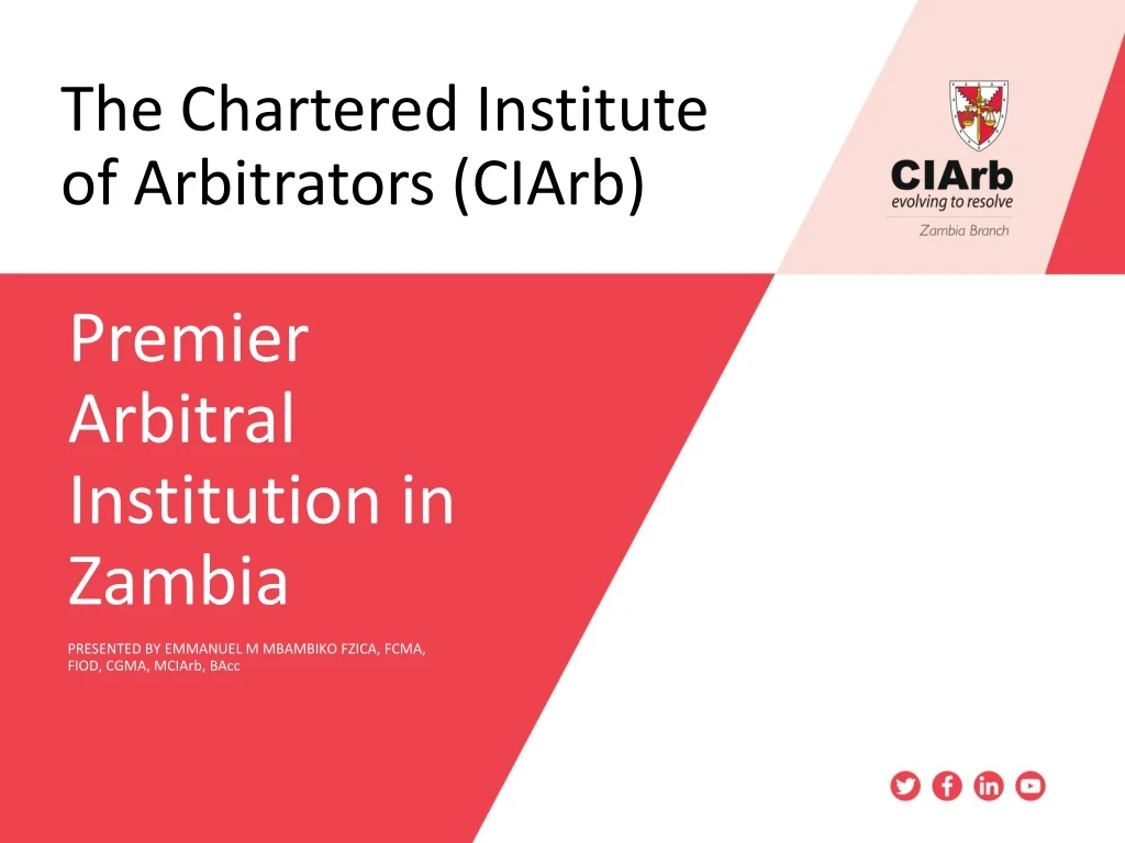 the chartered institute of arbitrators ciarb