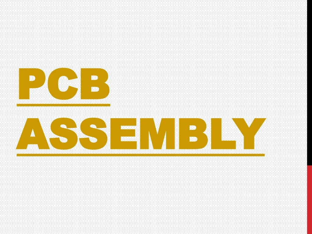 pcb assembly