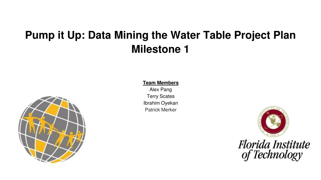 pump it up data mining the water table project plan milestone 1