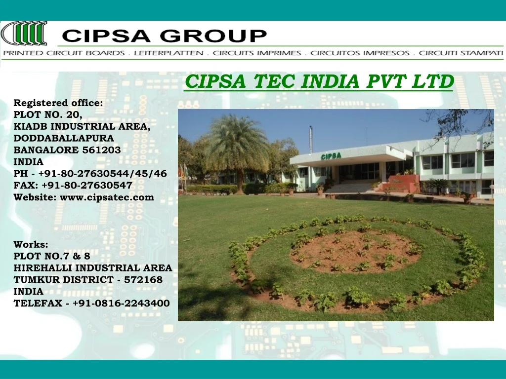 cipsa tec india pvt ltd registered office plot