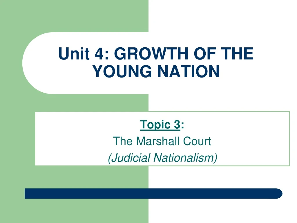 unit 4 growth of the young nation