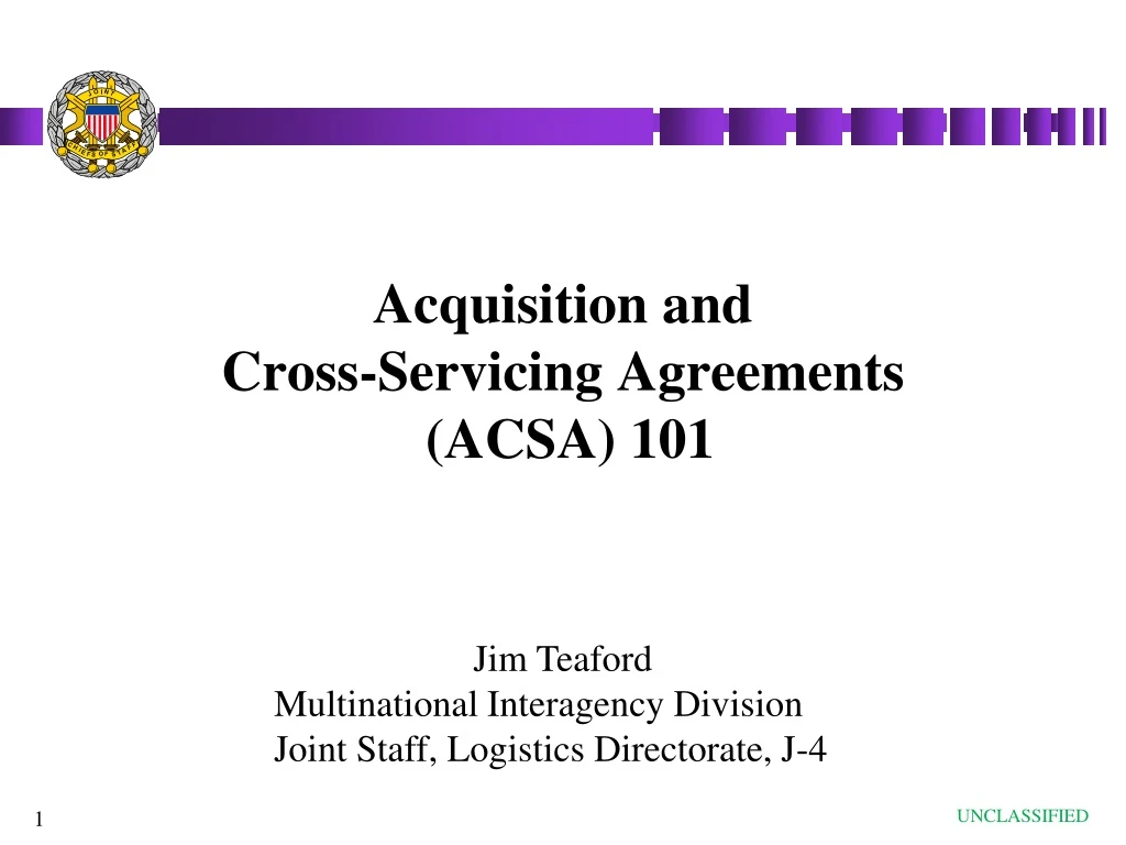 acquisition and cross servicing agreements acsa 101