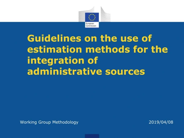 Guidelines on the use of estimation methods for the integration of administrative sources