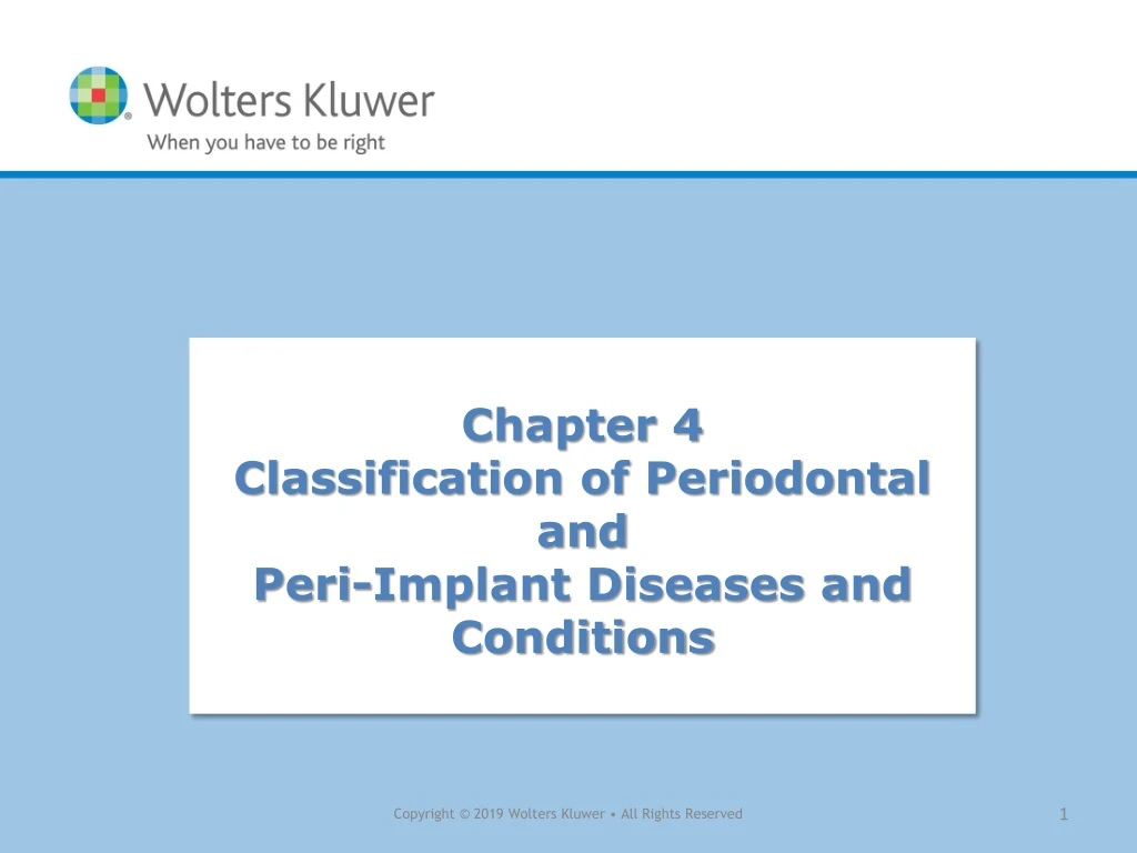 chapter 4 classification of periodontal and peri