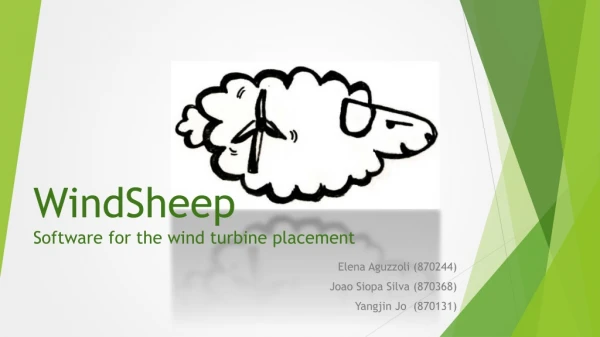 WindSheep Software for the wind turbine placement