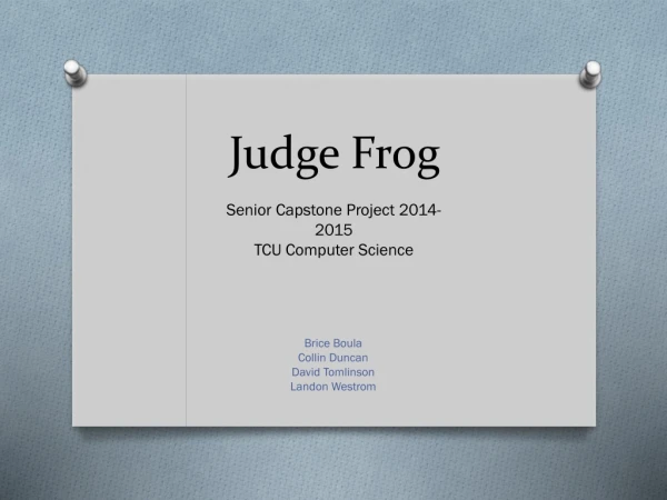 Judge Frog