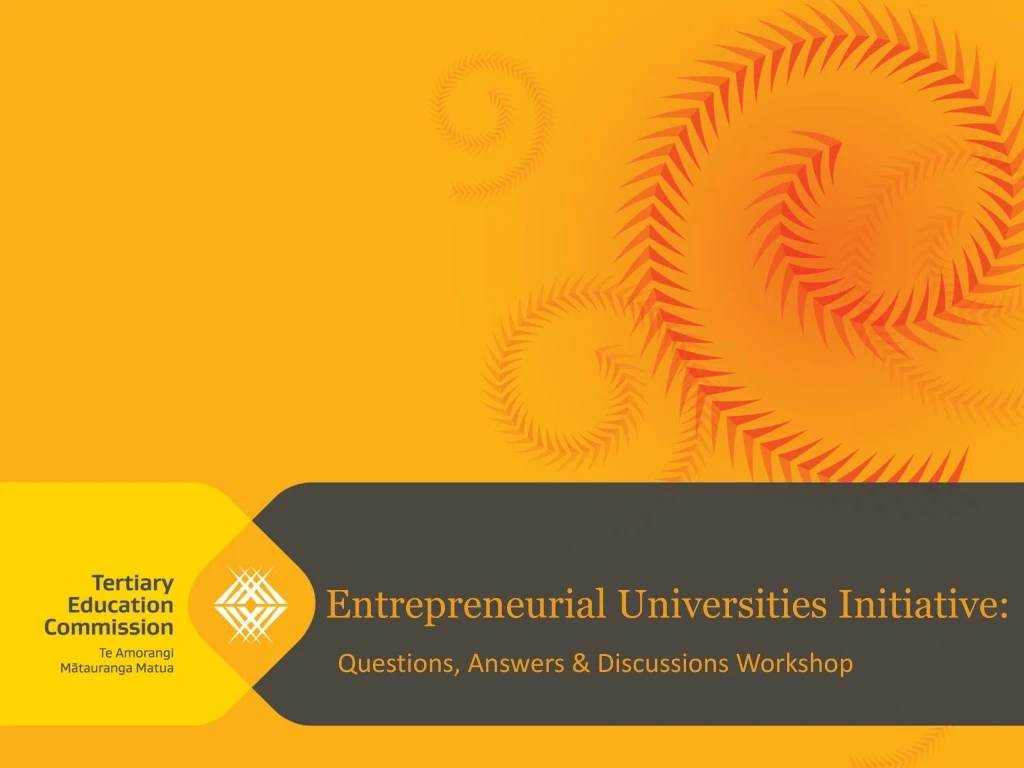 entrepreneurial universities initiative