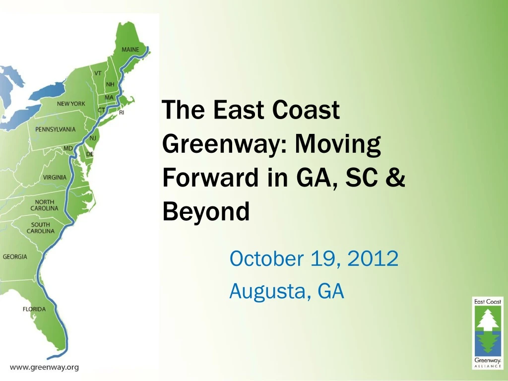 the east coast greenway moving forward in ga sc beyond