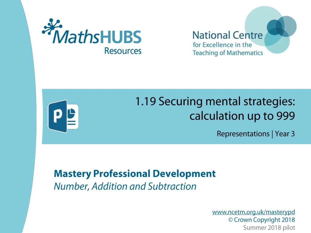 1 19 securing mental strategies calculation up to 999