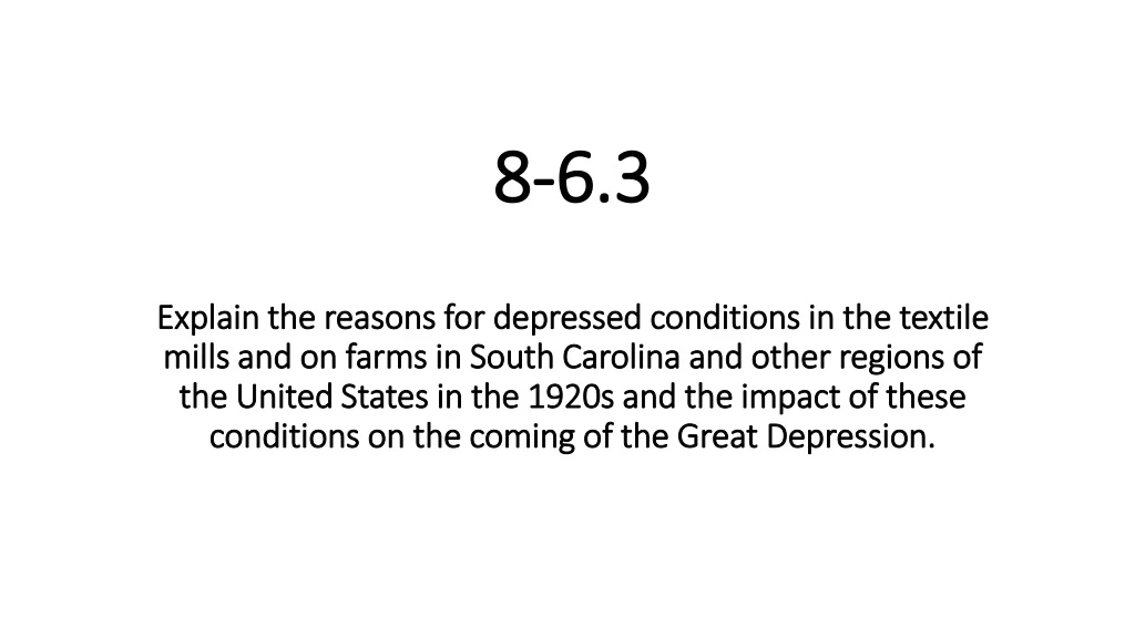 8 6 3 explain the reasons for depressed