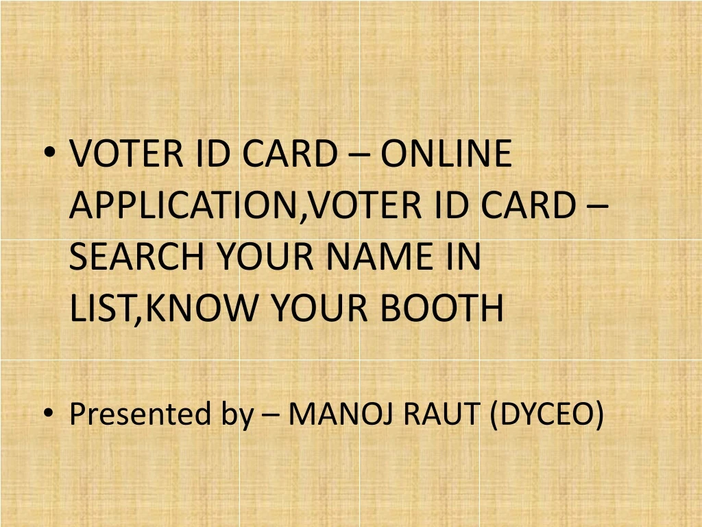 voter id card online application voter id card