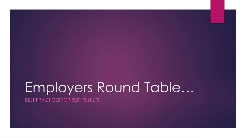 employers round table