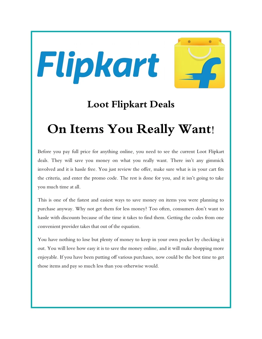 loot flipkart deals on items you really want