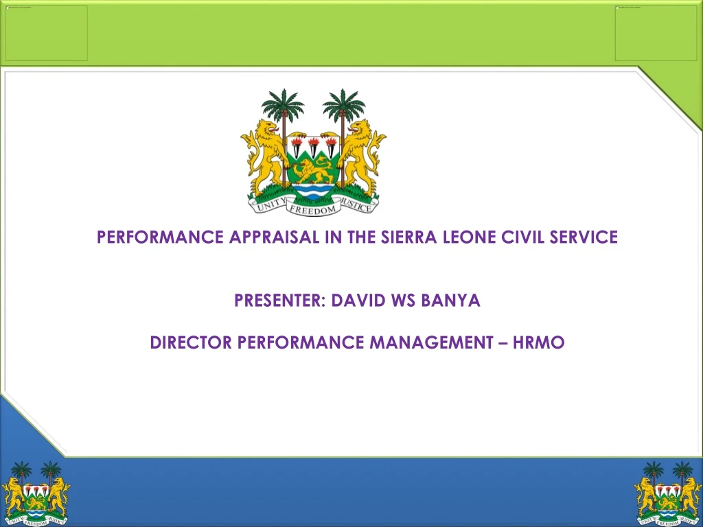 performance appraisal in the sierra leone civil