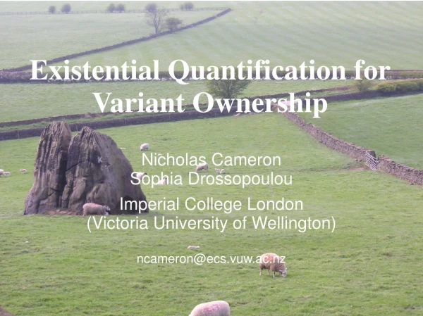 Existential Quantification for Variant Ownership