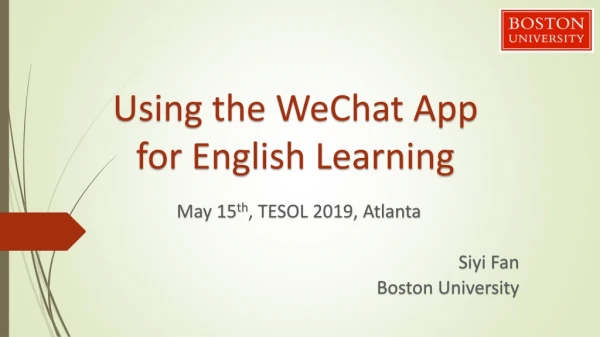 Using the WeChat App for English Learning